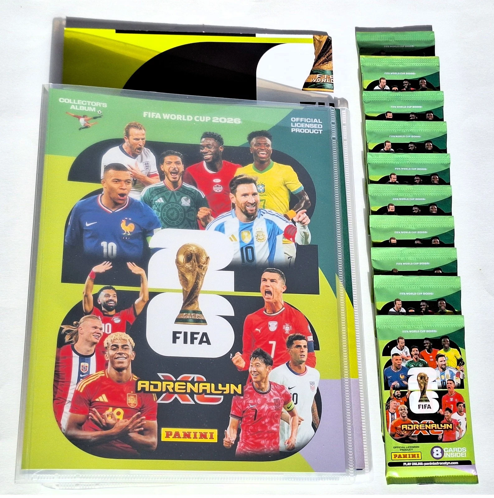 Panini Adrenalyn XL FIFA World Cup 2026 Collection Binder + 10 Booster Trading Cards