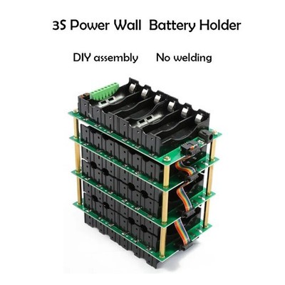 12.6V 3S Power Wall 18650 Battery Pack Case 40A/80A BMS Protection Board DIY Box