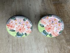 2" Ceramic Drawer or Cabinet Knobs Floral Design