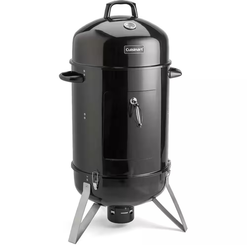 Vertical 18 In. Dia Charcoal Smoker in Black