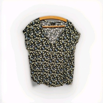 Laura Torelli Classic Damen Bluse Gr. XL Mehrfarbig Blumen Viskose Shirt - E2