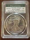 2020(P) American Silver Eagle Coin PCGS MS69 Emergency Issue First Strike .999