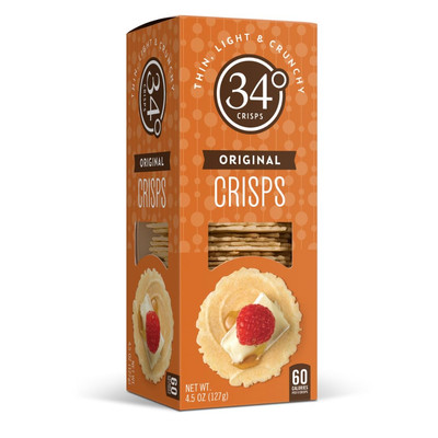 34 Degrees Original Crisps 4.5 Ounce Light Crunchy Entertaining Snack