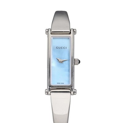 Gucci Square Bangle Watch Blue Shell Quartz 1500L from Japan