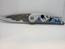 Mickey Mouse Blue Metal Spring Assisted Open Pocket Knife 8