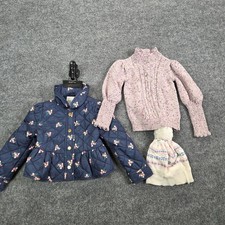 Janie  Jack Lot of 3 Puffer Jacket Knit Sweater  Beanie Size 2T Winter