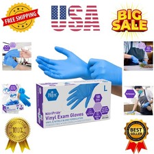 Nitrile/Vinyl Blend Exam Gloves, Powder-Free, Latex-Free, Disposable, Non-Ste...