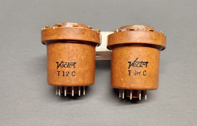Vector Test Socket Adapter Pair - T-12-C (Compactron) & T-9R-C (Novar)