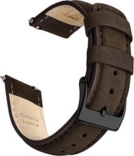 Quick Release Leather Watch Strap for Men Women - Genuine Top Grain Leather