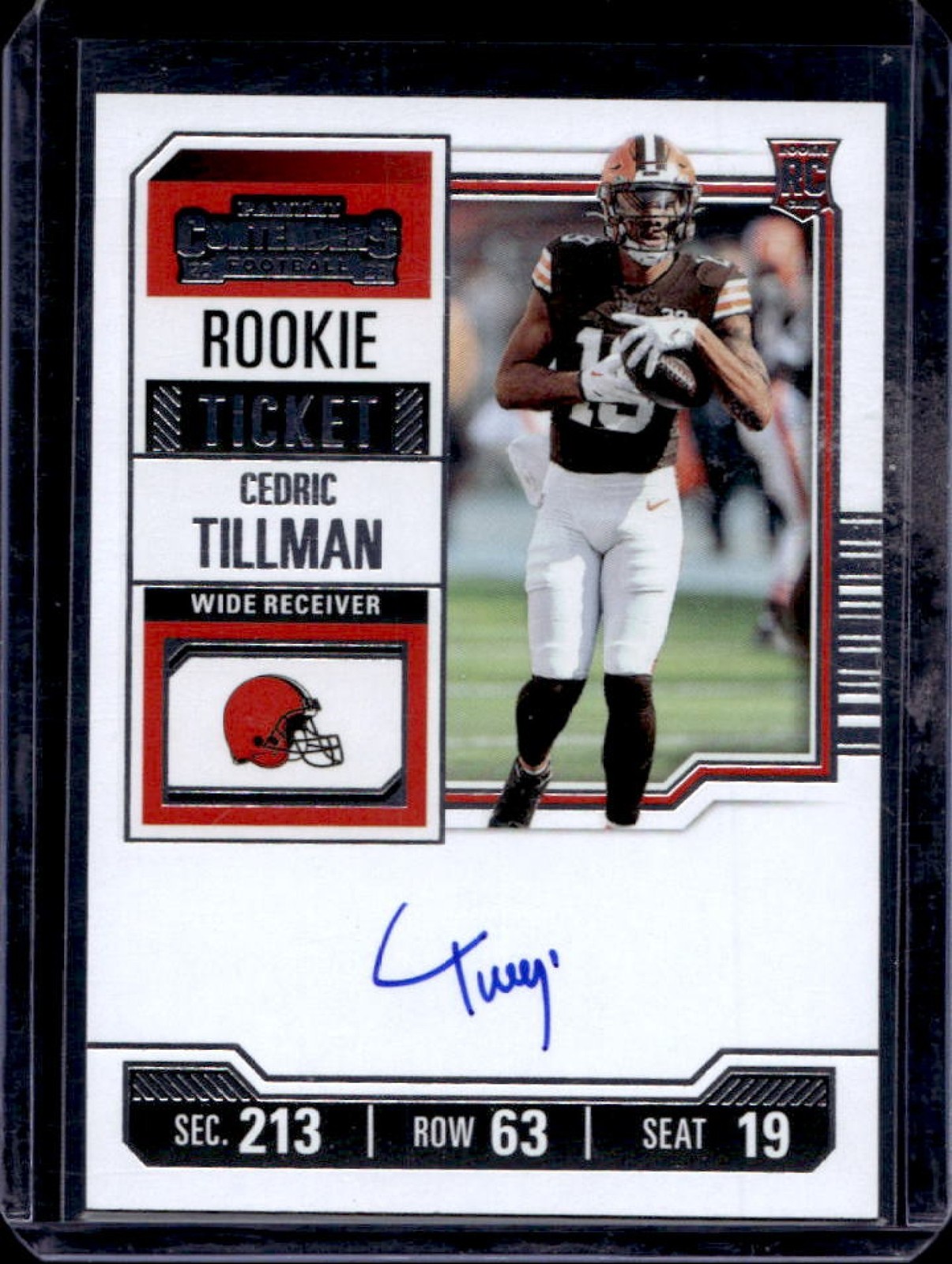 2023 Panini Contenders Cedric Tillman Rookie Ticket Auto Autograph #104 Browns