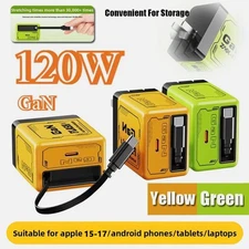 2 In 1 GaN Charger Scalable 120W Max Fast Charger For iPhone Air/17Pro/17Pro Max