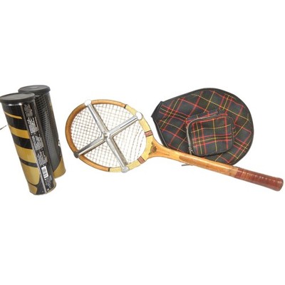 Raquette De Tennis En Bois Vintage TAVARD - Dynamical Tecnic - Fabrication Française 50/60