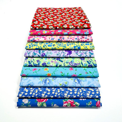 Cotton Floral Fabric Quilt Bundle #19 / 1 Yard of Each Color / 10 yards for $15
