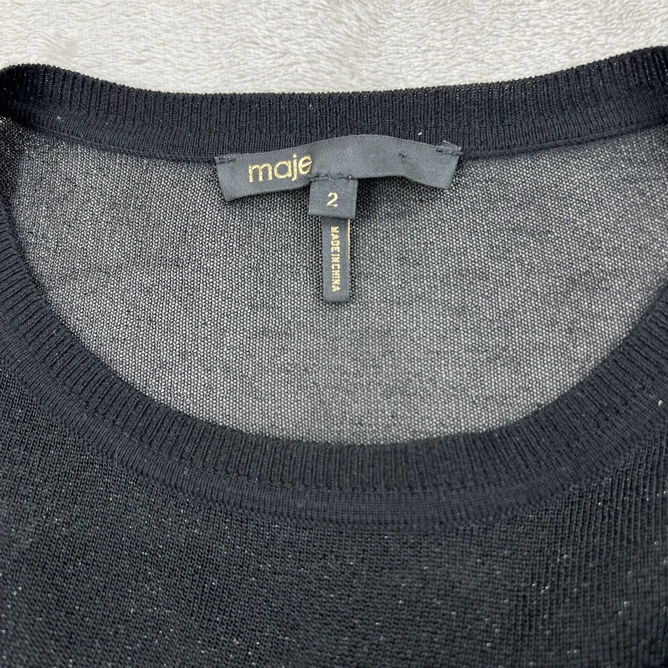 Top de malla de gasa con volantes Maje para mujer talla 2 Foto 4 de 4