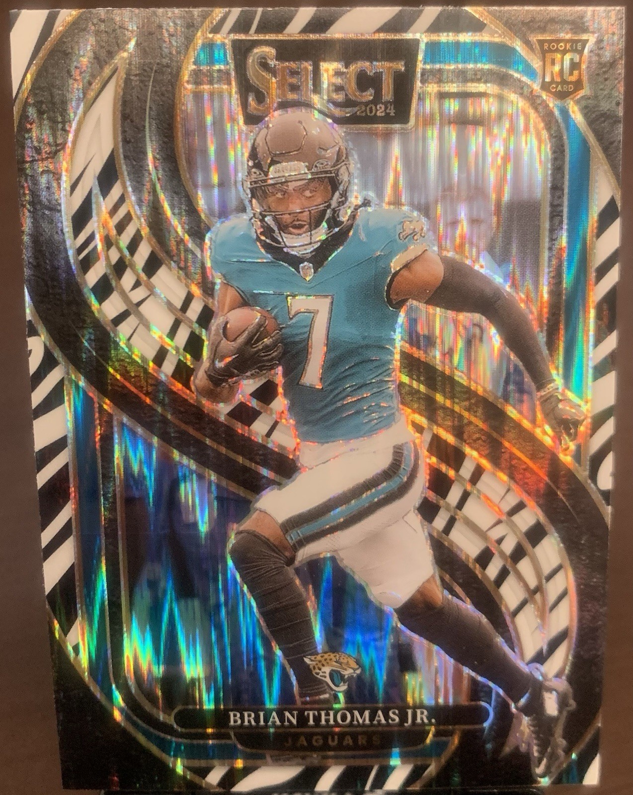 2024 Panini Select - Premier Level Brian Thomas Jr. #143 Zebra Shock Prizm (RC)