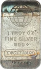 Engelhard Globe 1 Troy Ounce Fine Silver Bar .999 Silver