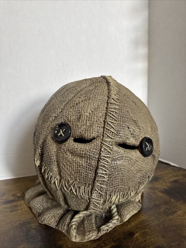 Trick r Treat "Sam" Burlap Latex Mask Halloween Trick or treat studios EUC
