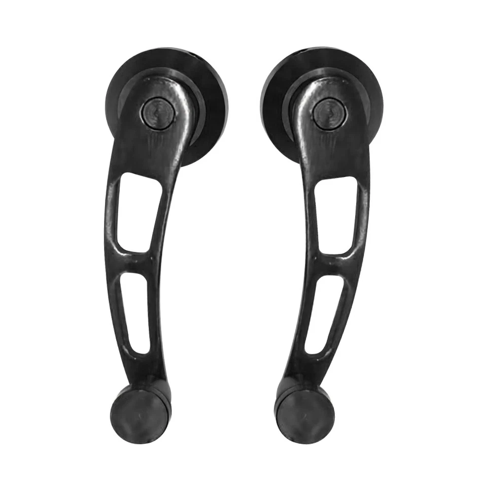 Manivela enrolladores de ventana de puerta manual de aluminio negro para automóvil camión pieza universal Foto 3 de 4