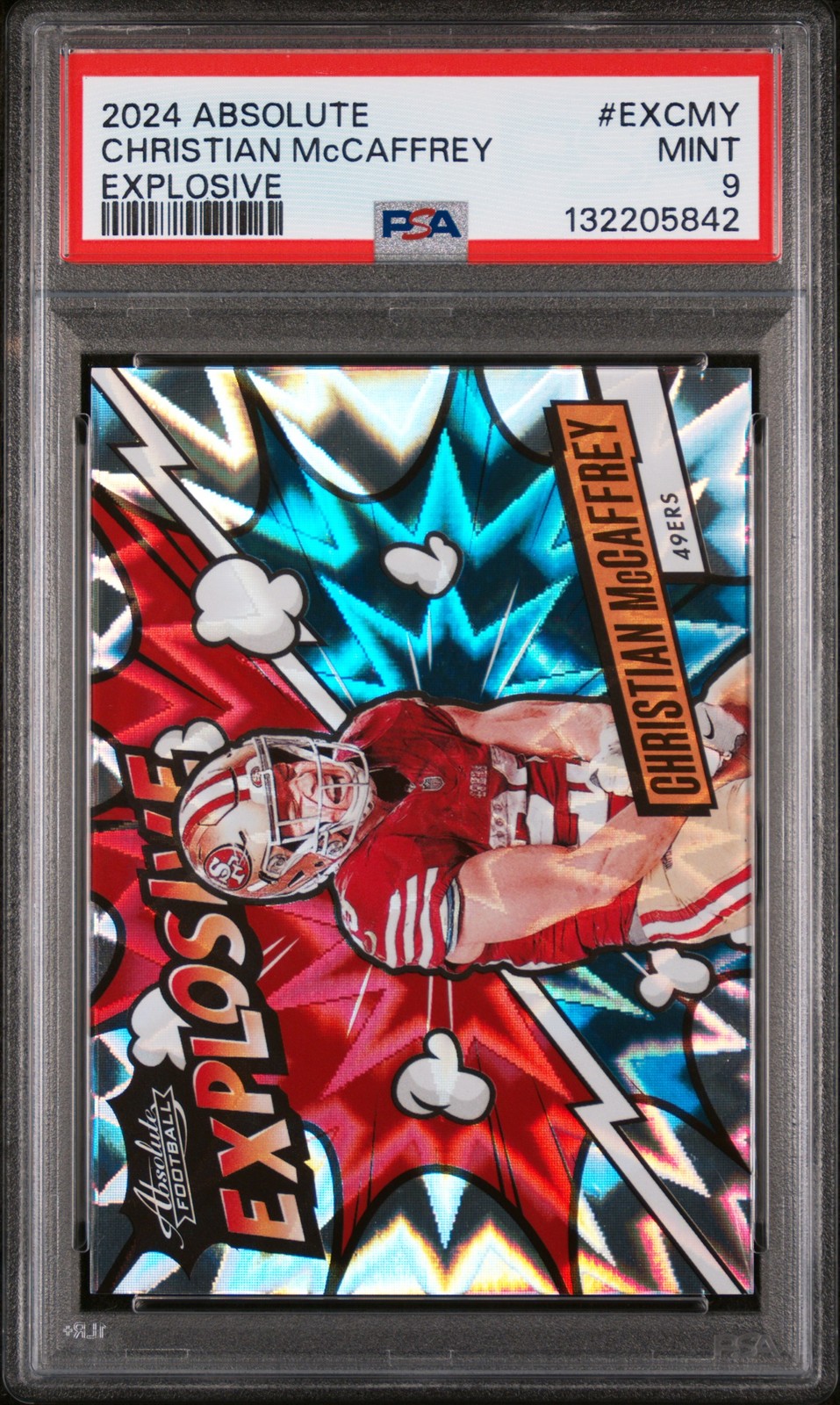 2024 Panini Absolute Explosive Christian Mccaffrey #EXCMY PSA 9