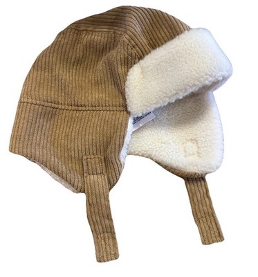 Old Navy Kids 0-6 months Faux Fur Lined Trapper Hat w/ Ear Flaps and chin strap
