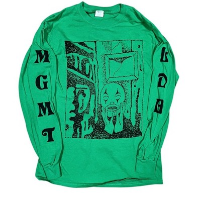 MGMT Little Dark Age Green Long Sleeve T-Shirt Band Merch Small Tag XS Fit