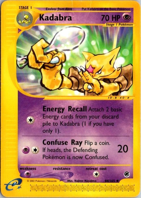 KADABRA 84/165 UNCOMMON EXPEDITION BASE SET POKEMON HP