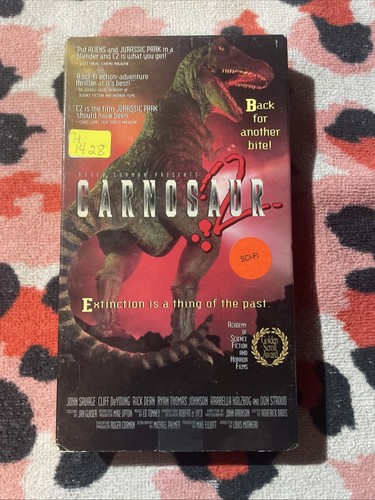 Carnosaur 2 (VHS 1994) Dinosaur Sci Fi Horror Corman Morneau RARE CULT HTF OOP