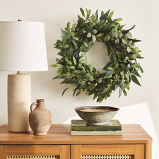 Better Homes  Gardens 18" Artificial Olive Stems Wreath Faux Greenery