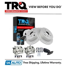 TRQ Performance Rear Brake Pad & Rotor Kit Fits 15-19 Subaru WRX