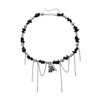 Unique Layering Love Pendant Necklace Swinging Tassels Charm Adjustable Chain
