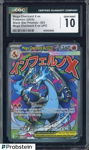 #8 2025 Pokemon MEP EN BSP Ultra Premium UPC Mega Charizard X ex CGC 10 GEM MINT