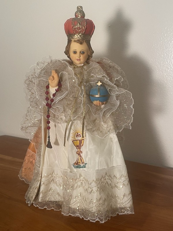 Vintage infant Jesus Of Prague Doll ￼religious Statue 13 inch figure