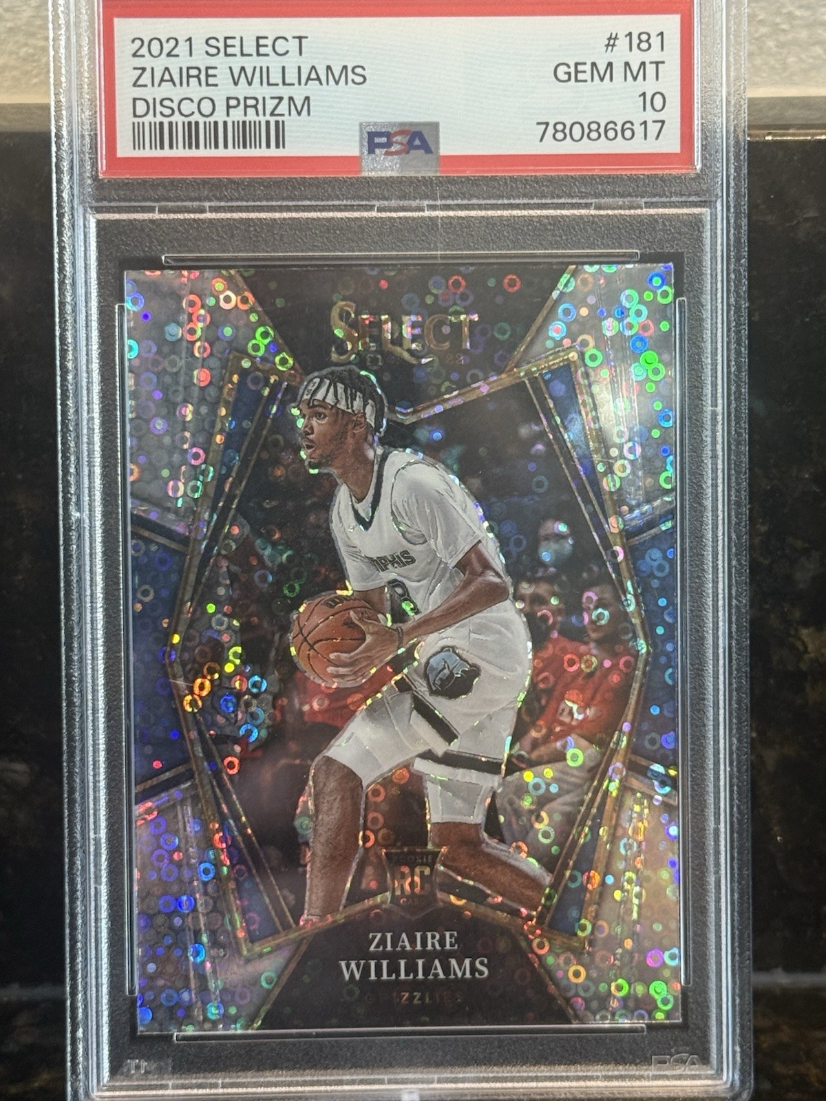 2021-22 Panini Select - Premier Level Ziaire Williams #181 Disco Prizm (RC)