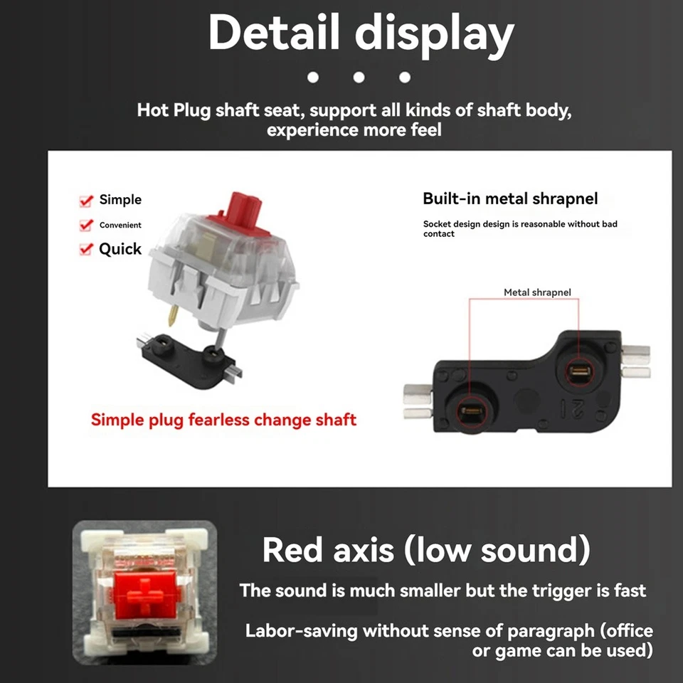 USB PC Keyboard Custom Macro Gaming Keyboard for Gaming Office Work A B5A53599 - Bild 4 von 4