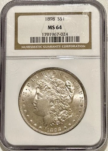 1898 P Morgan Silver Dollar NGC MS64