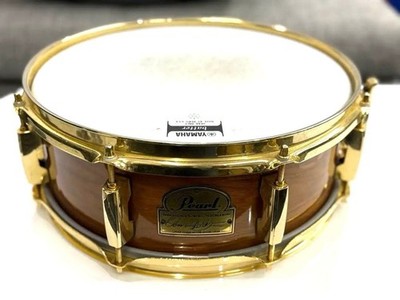 Pearl Omar Hakim 13 Zoll Gold Holz Snare Drum gebraucht