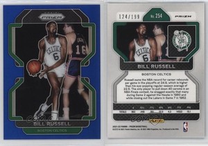 2021-22 Panini Prizm Blue Prizm /199 Bill Russell #254 HOF