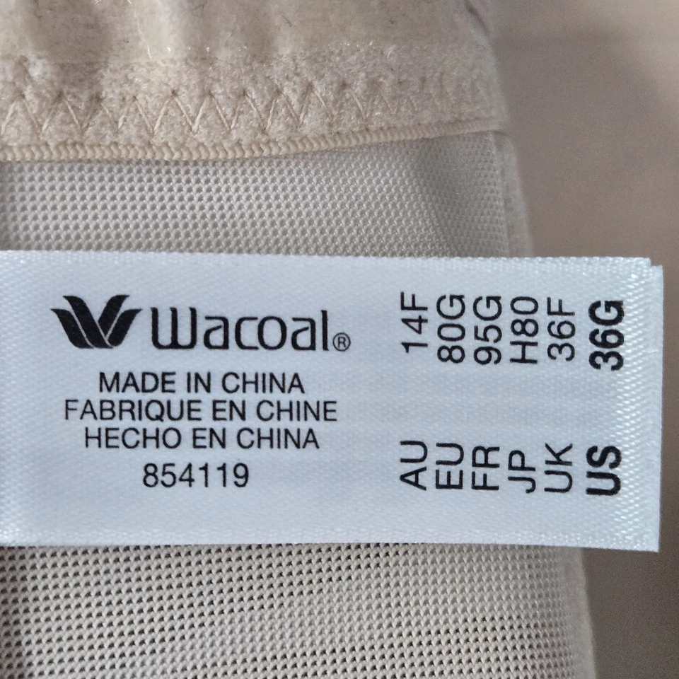 Sujetador Wacoal para mujer 36G beige sin tirantes con aros ligeramente forrado Foto 3 de 4