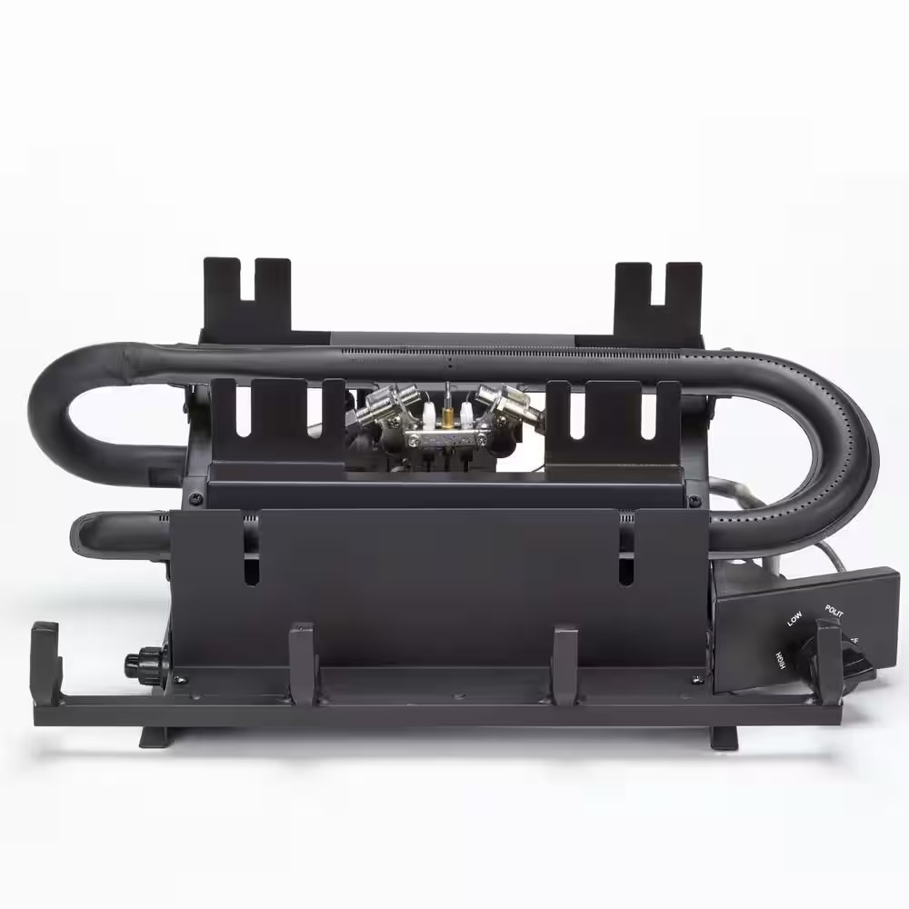 Fireplace Gas Log Heater Dual Fuel 18 Inch Manual Control Vent Free 30,000 BTU