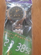 Philip Persio Wristwatch Mens Titanium and Gold Tone Chronograph Style WORKS