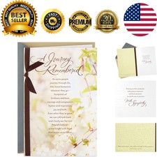 Floral Dogwood Sympathy Greeting Card with Inspirational Message and Envelope