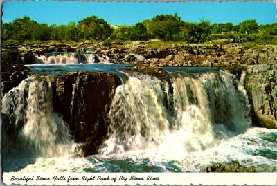 Vintage Postcard of Sioux Falls from Right Bank of Big Sioux River