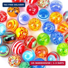 Sallyfashion 32PCS Glass Marbles Bulk, 16Mm/0.6Inch Handmade Glass Marbles Color