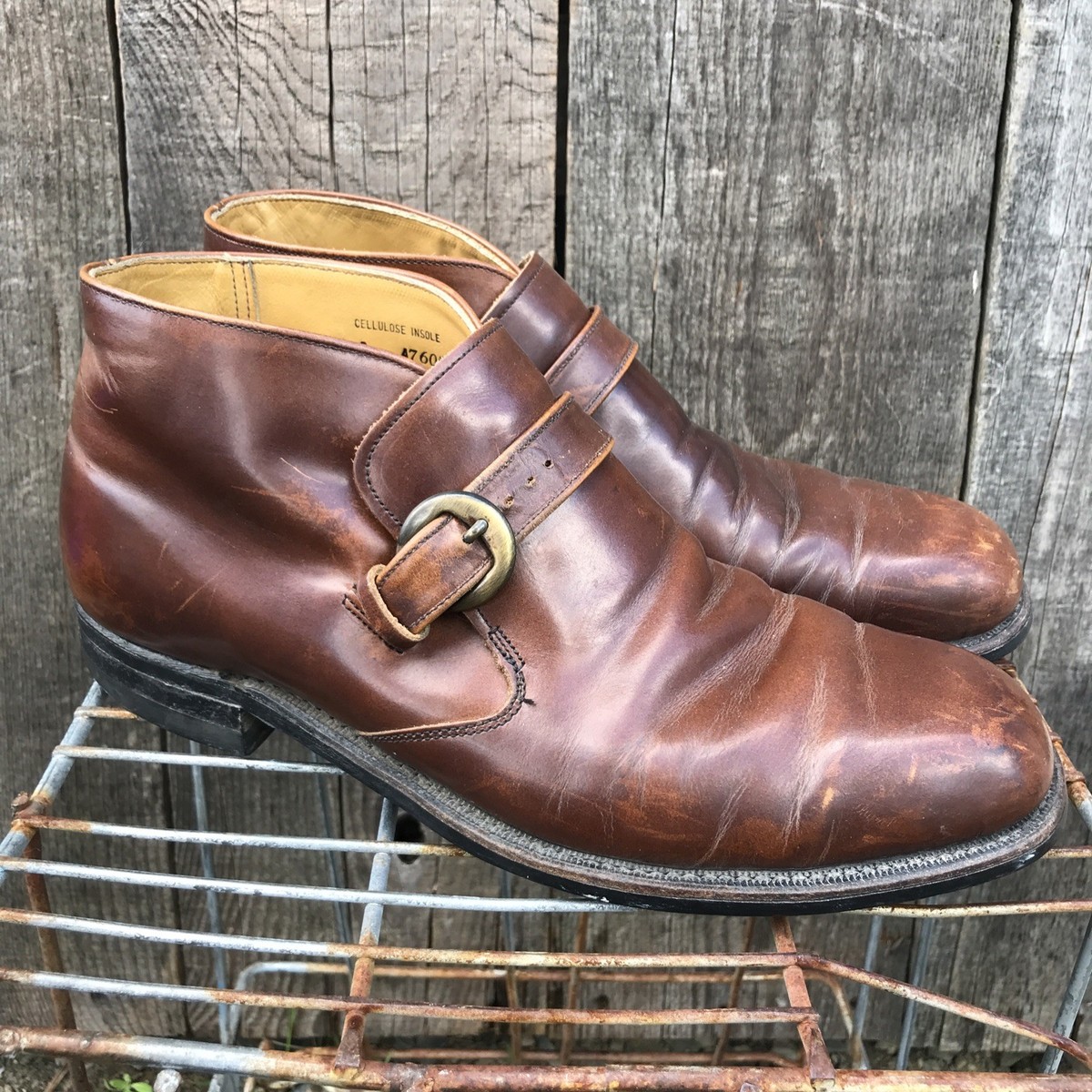 Vintage Bootmaster Thom McAn Monk Strap Leather Ankle boots 10 C USA Vintage Bootmaster Thom McAn Monk Strap Leather Ankle boots  main image 2