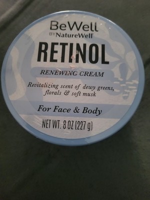 BeWell by NatureWell Retinol Renewing Cream 8 oz Face Body Skincare Moisturizer