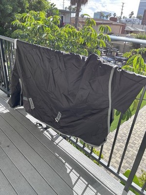 Dover Saddlery Rider's 80'' Turnout Blanket, Waterproof Black Excellent Condition