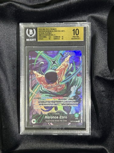 Roronoa Zoro (Official Playmat Limited Edition Vol.4) graded BGS 10 for sale on eBay