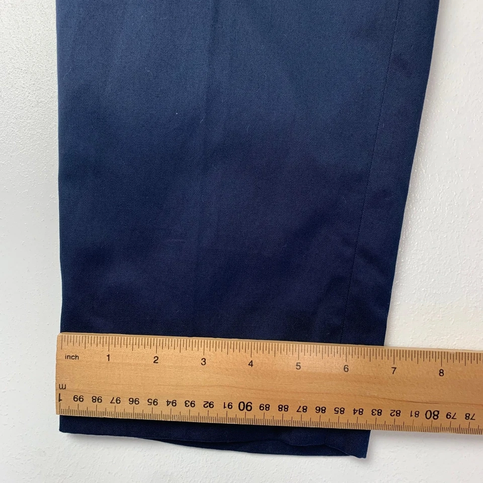 Timberland Wide-Leg Trousers Classic Navy Cotton Women's UK 8 — 第 2/4 张图片