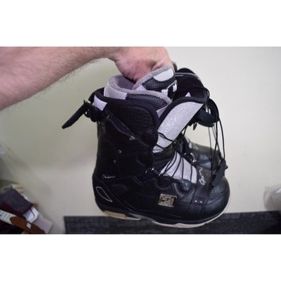 Northwave Opal Snowboard Boots Womens 7.5 Black Faux Croc Silver Glitter