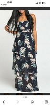 Show Me Your Mumu Women's Sleeveless Open Back Navy Blue Floral Maxi Dress XXS
